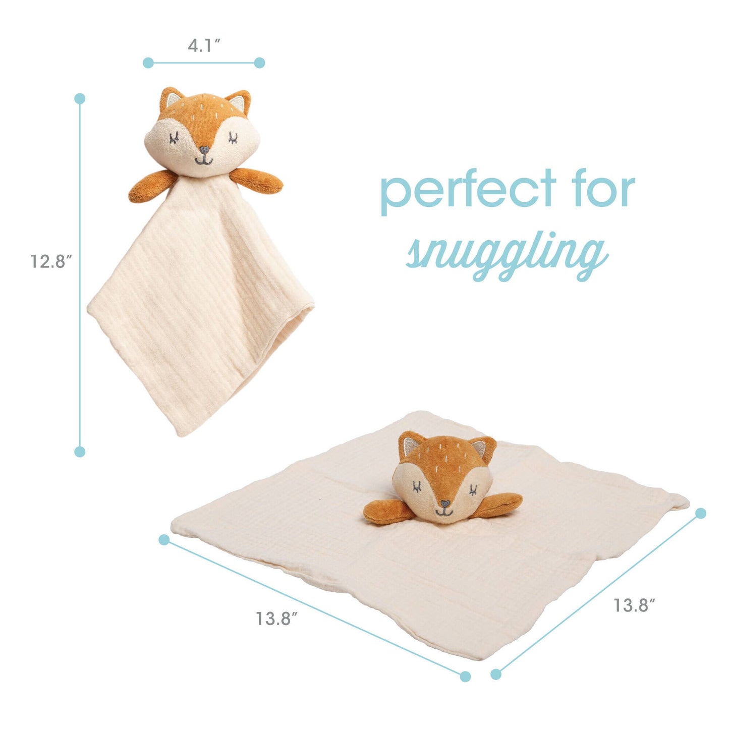 Fox Snuggle Blanket, Organic Cotton Muslin