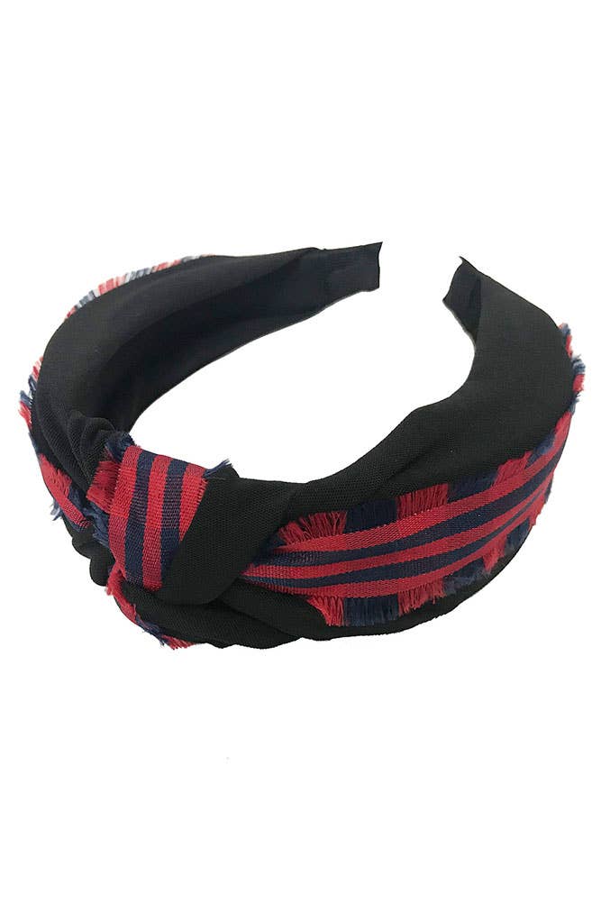 Knotted Plaid Headband