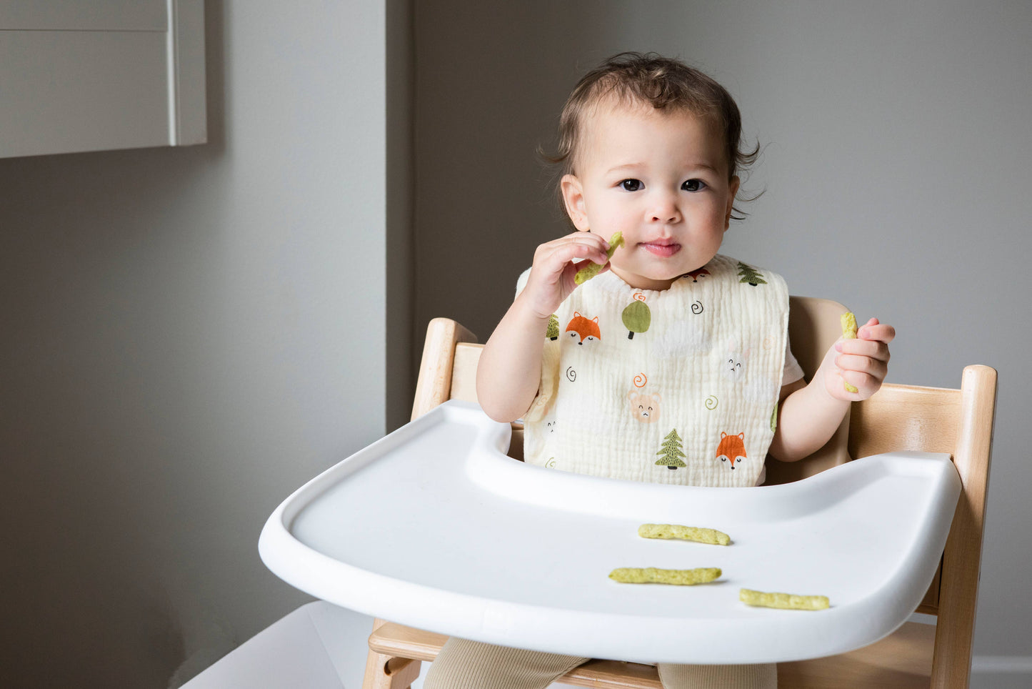 Woodland Muslin Cotton Bib Set, Set Of 2