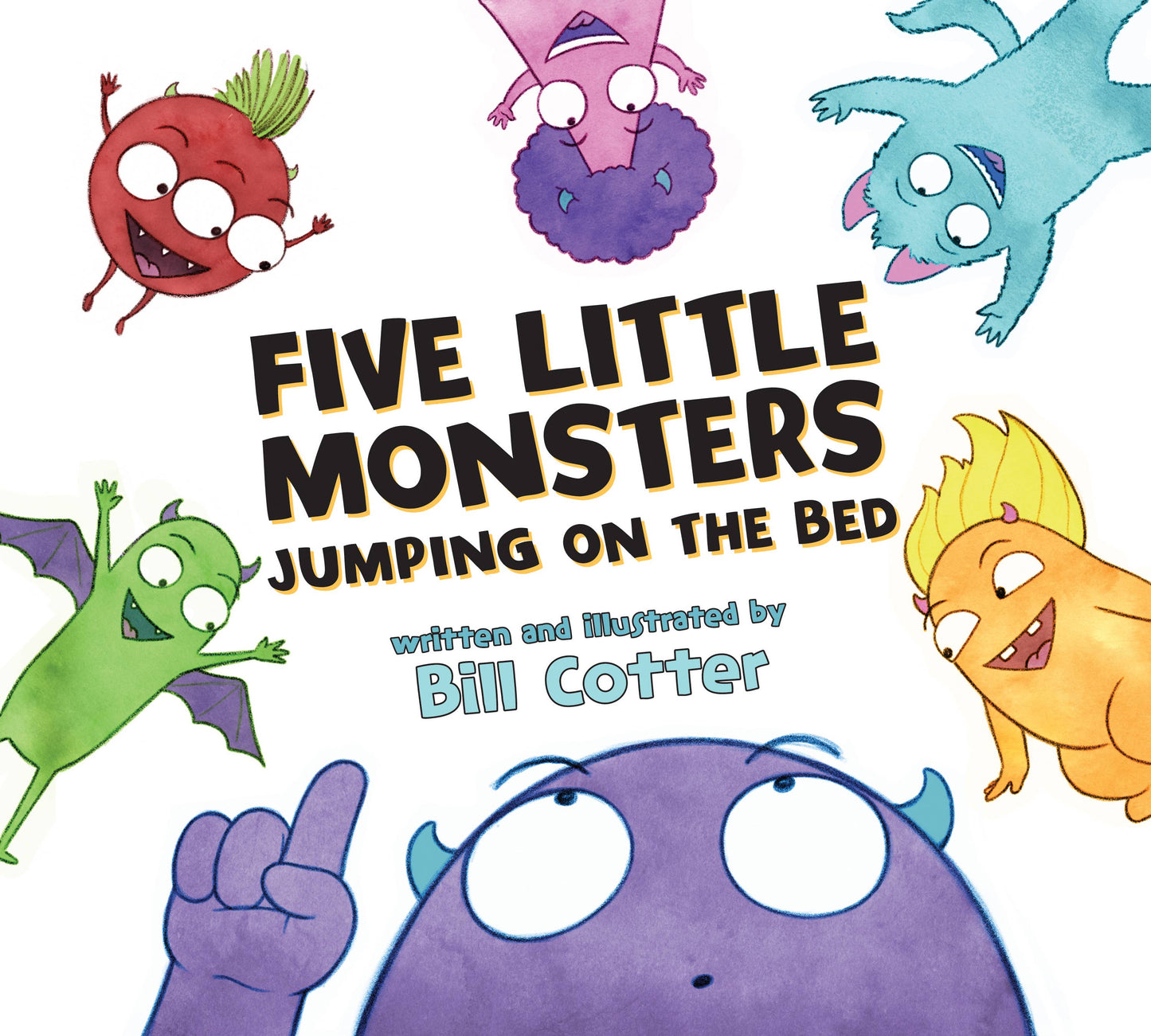 Five Little Monsters Jumping on the Bed-Paper Back