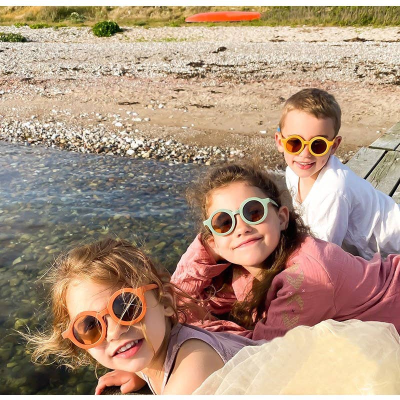 Kids Round Sunnies-Taupe