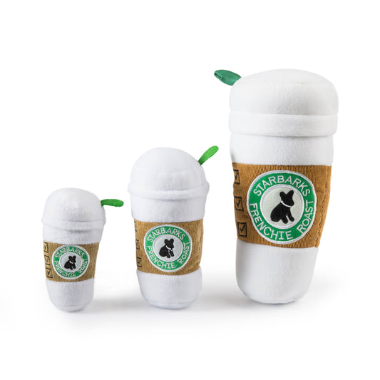 Starbarks Coffee Cup W/ Lid Squeaker Dog Toy