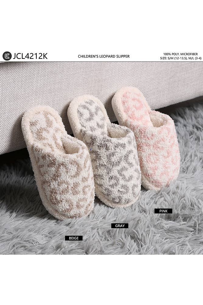 Children's Leopard Pattern Slipper