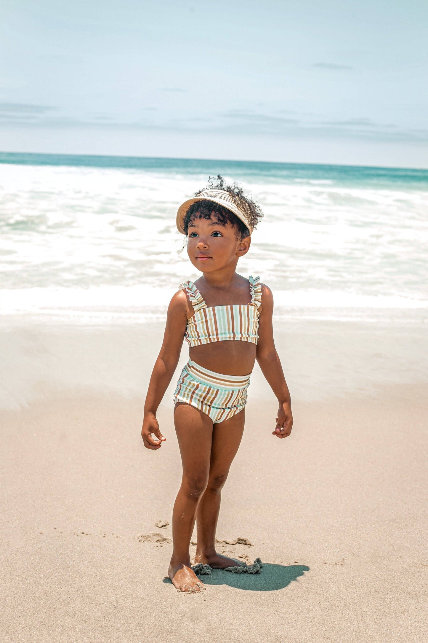 Strap Bandeau Bikini Set - Summer Stripes