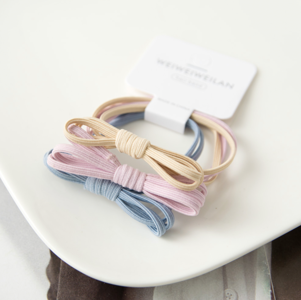 Bow Style Hair Tie Set of 3