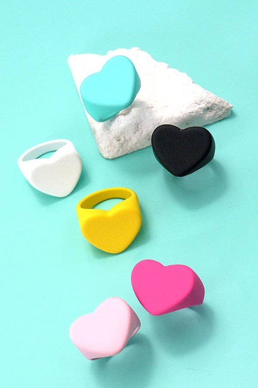 Matte Heart Ring