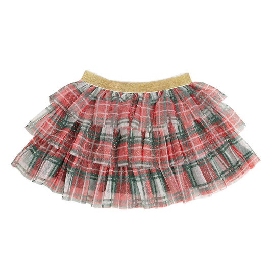 Christmas Plaid Tiered Tutu - Dress Up Skirt - Holiday Tutu