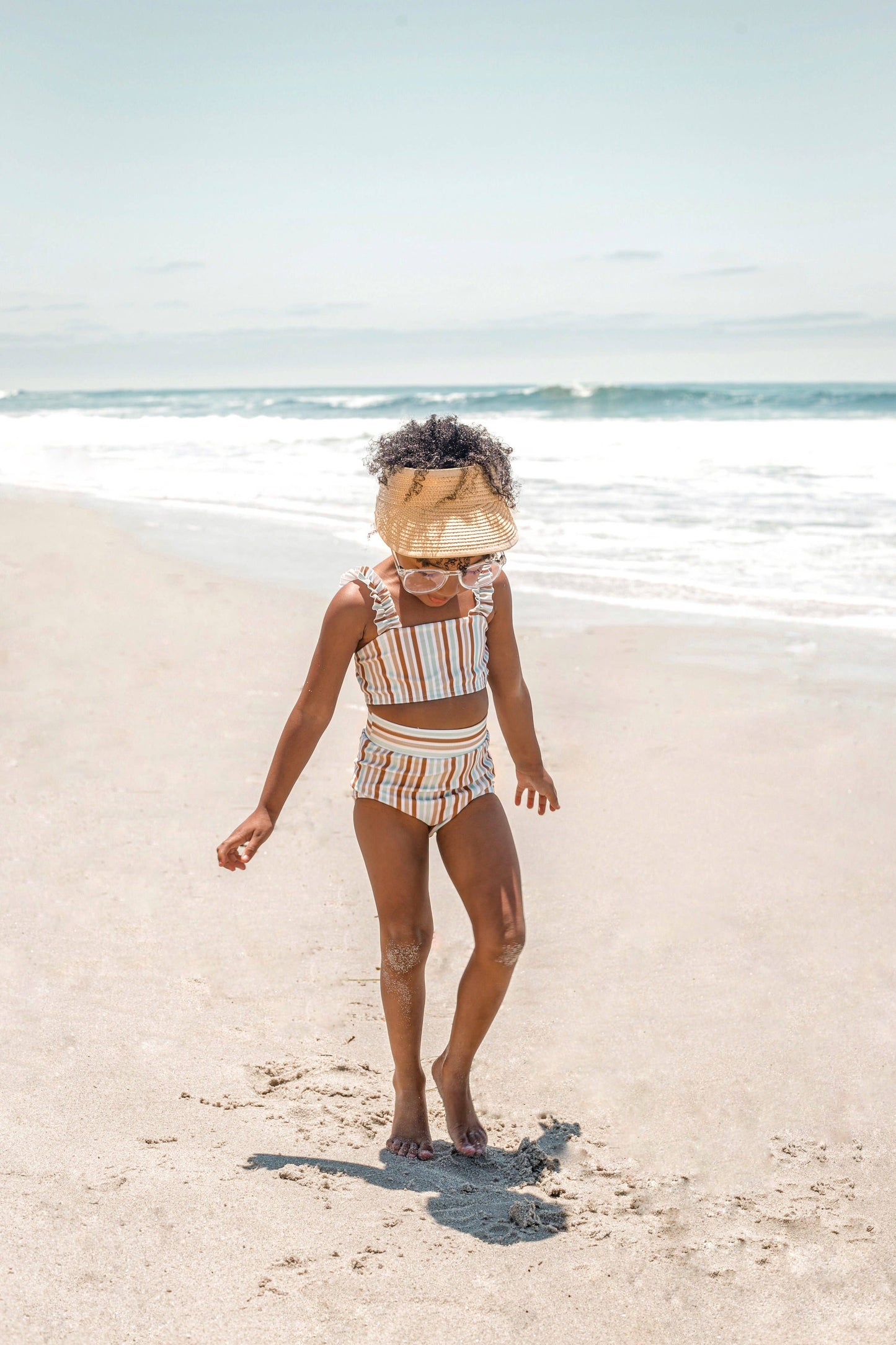 Strap Bandeau Bikini Set - Summer Stripes