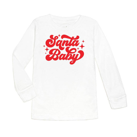 Santa Baby Christmas Long Sleeve Shirt - Holiday Kids Shirt