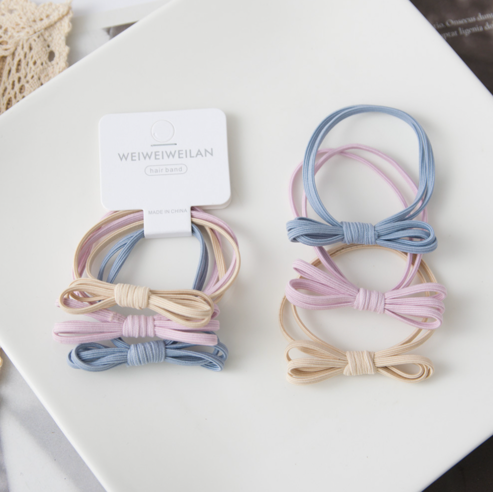 Bow Style Hair Tie Set of 3