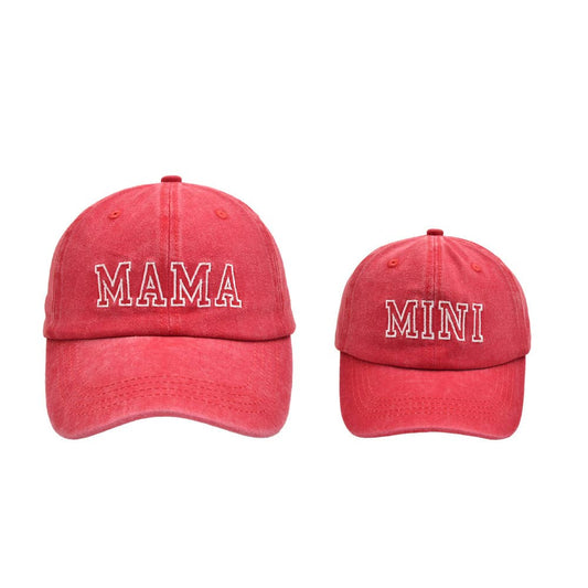 Mama & Mini (R/B) Baseball Hats