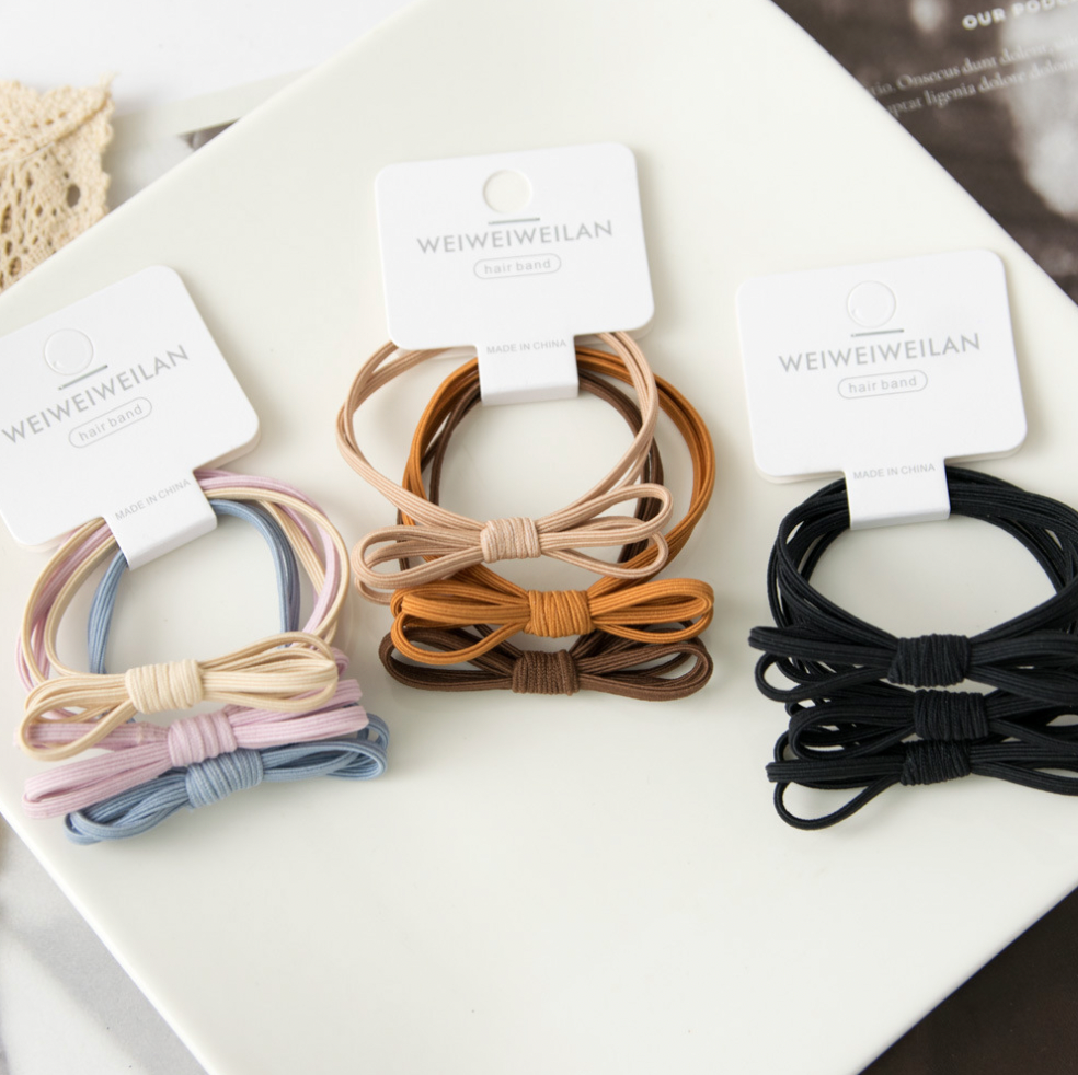 Bow Style Hair Tie Set of 3