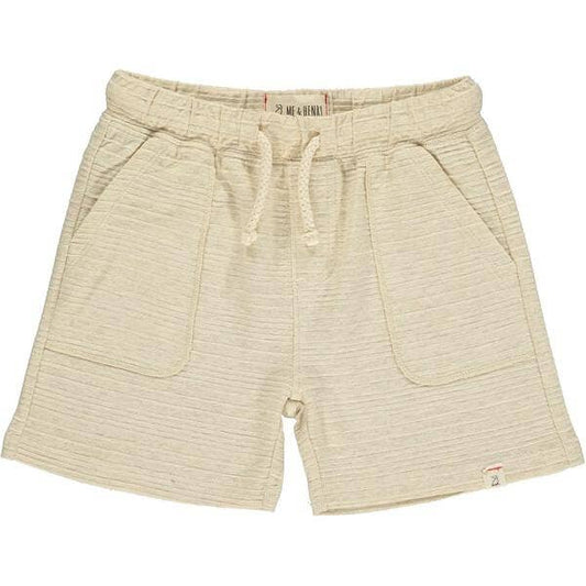 Beige Ribbed Shorts