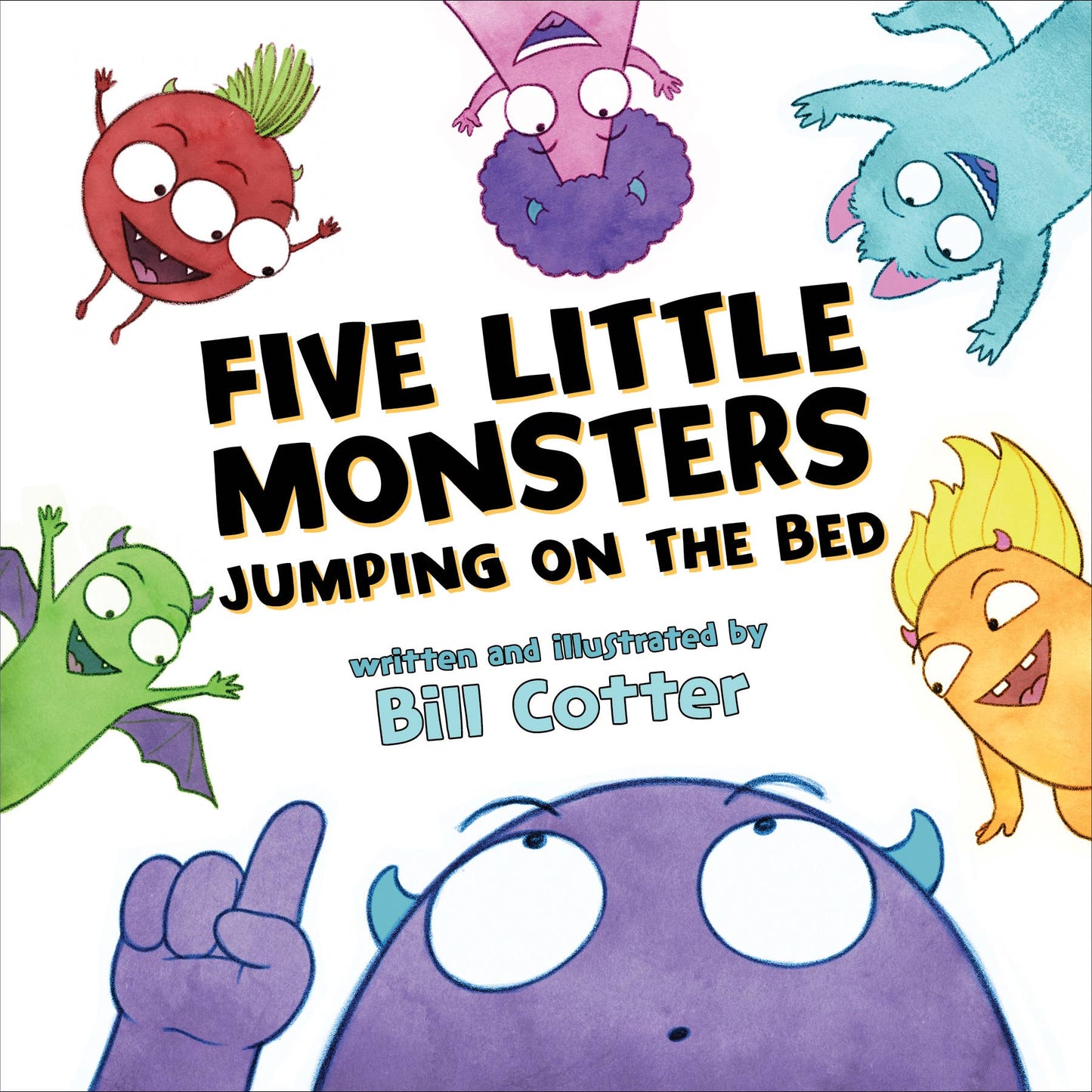 Five Little Monsters Jumping on the Bed-Board Book