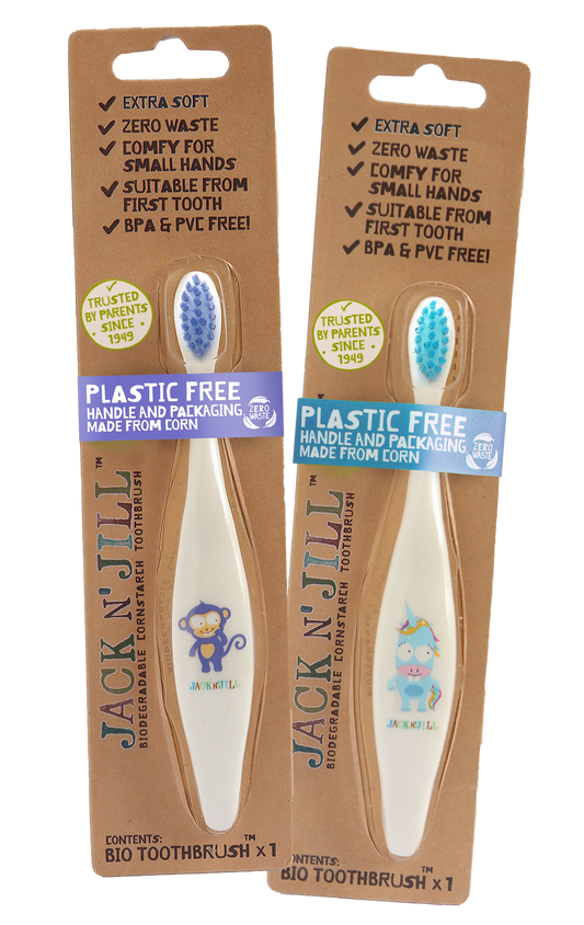 Plastic free learning toothbrush