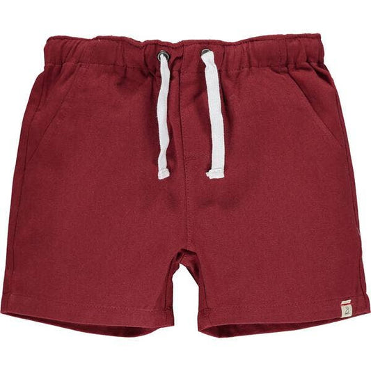 Burgundy Hugo Twill Shorts