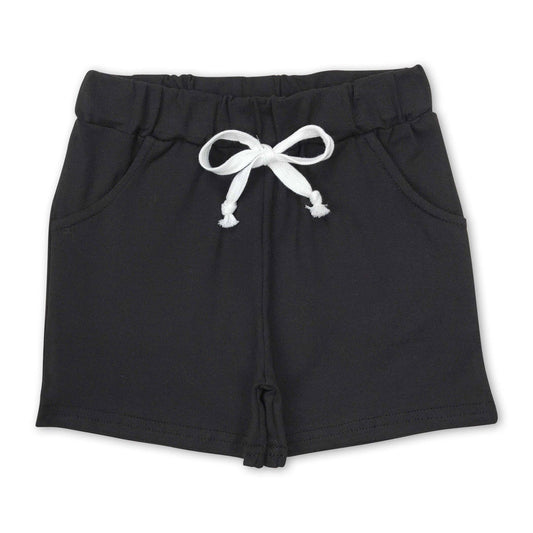 Black Cotton Shorts