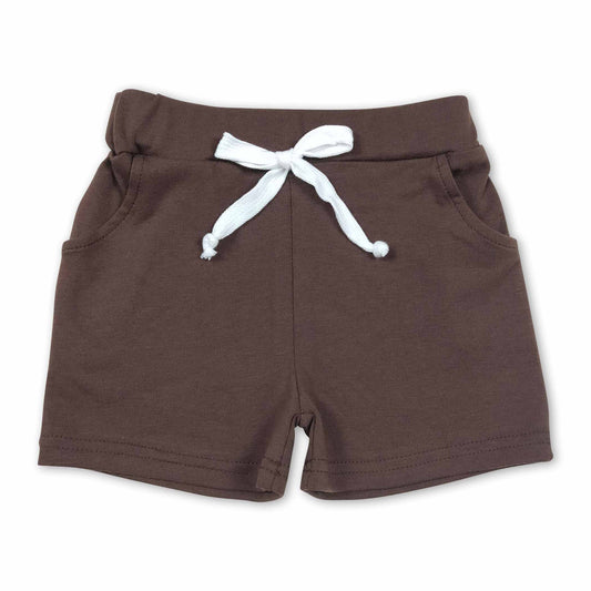 Brown Cotton Shorts